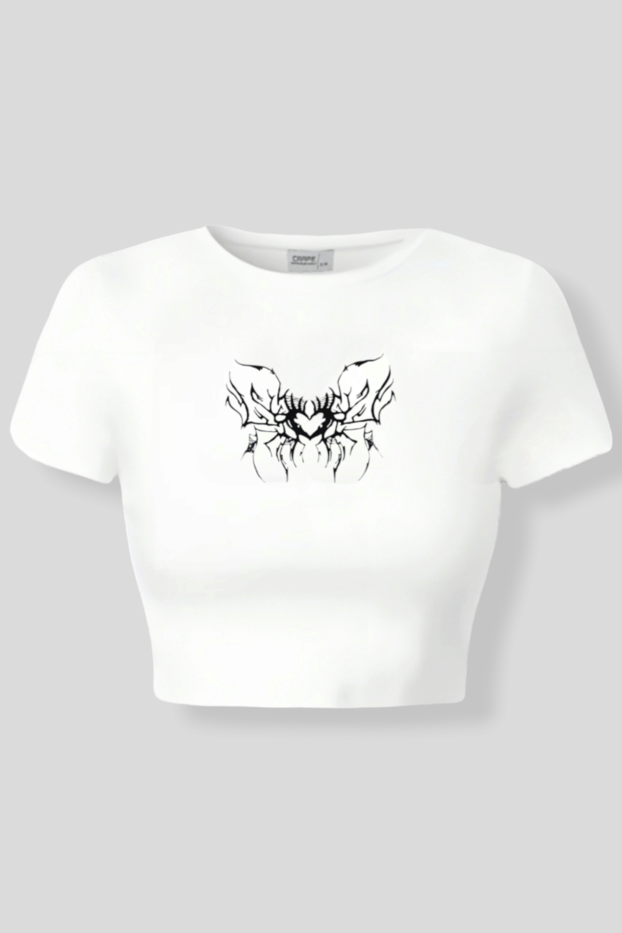 White Heart Desing Crop