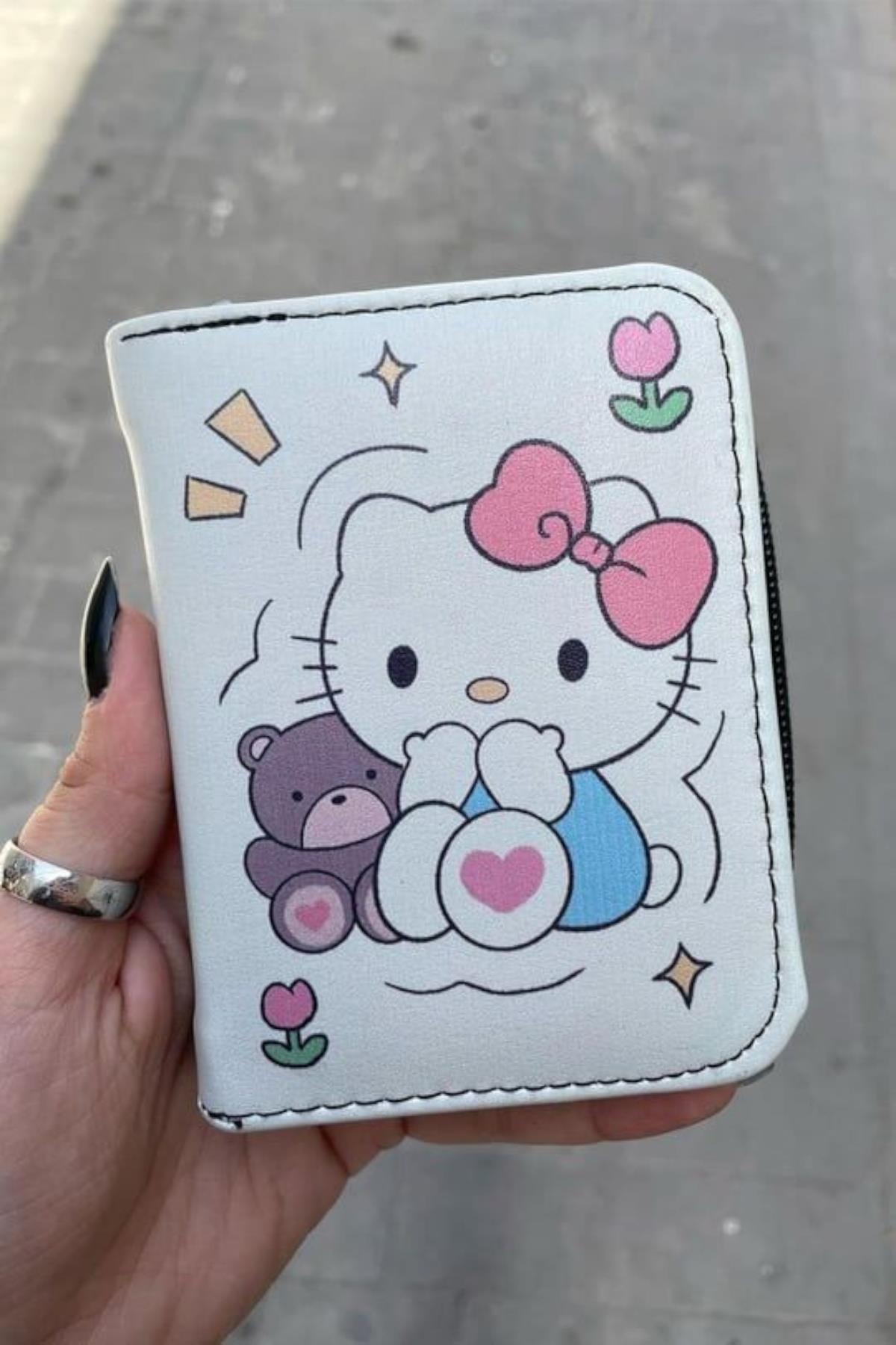 White Kitty Kısa Cüzdan