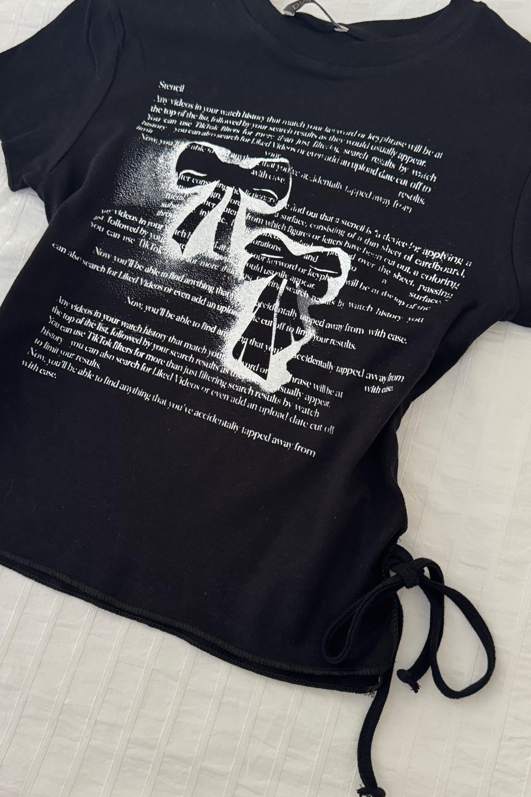 Written Ribbon Black Bluz