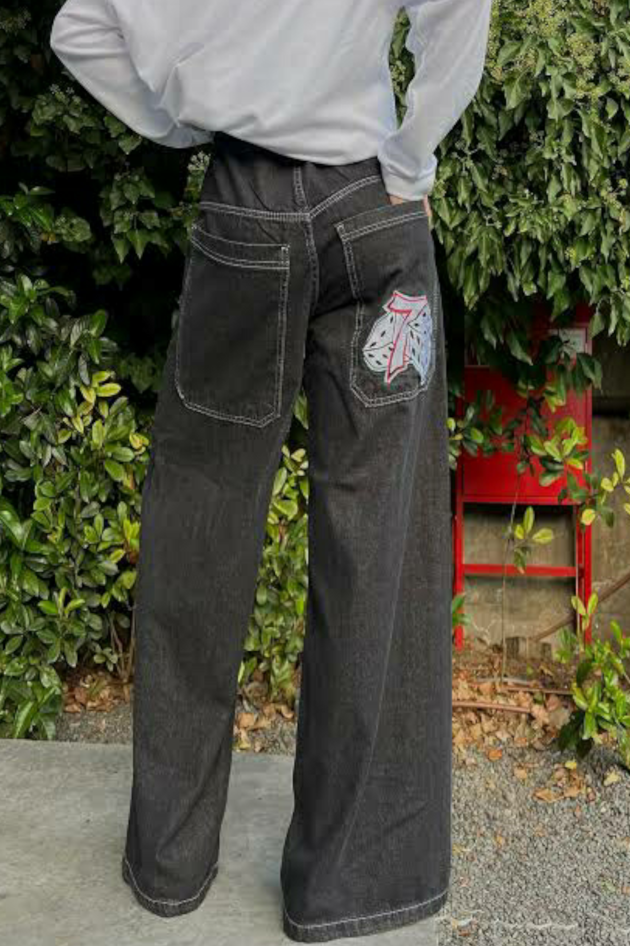 Y2k Dice Baggy Pantolon