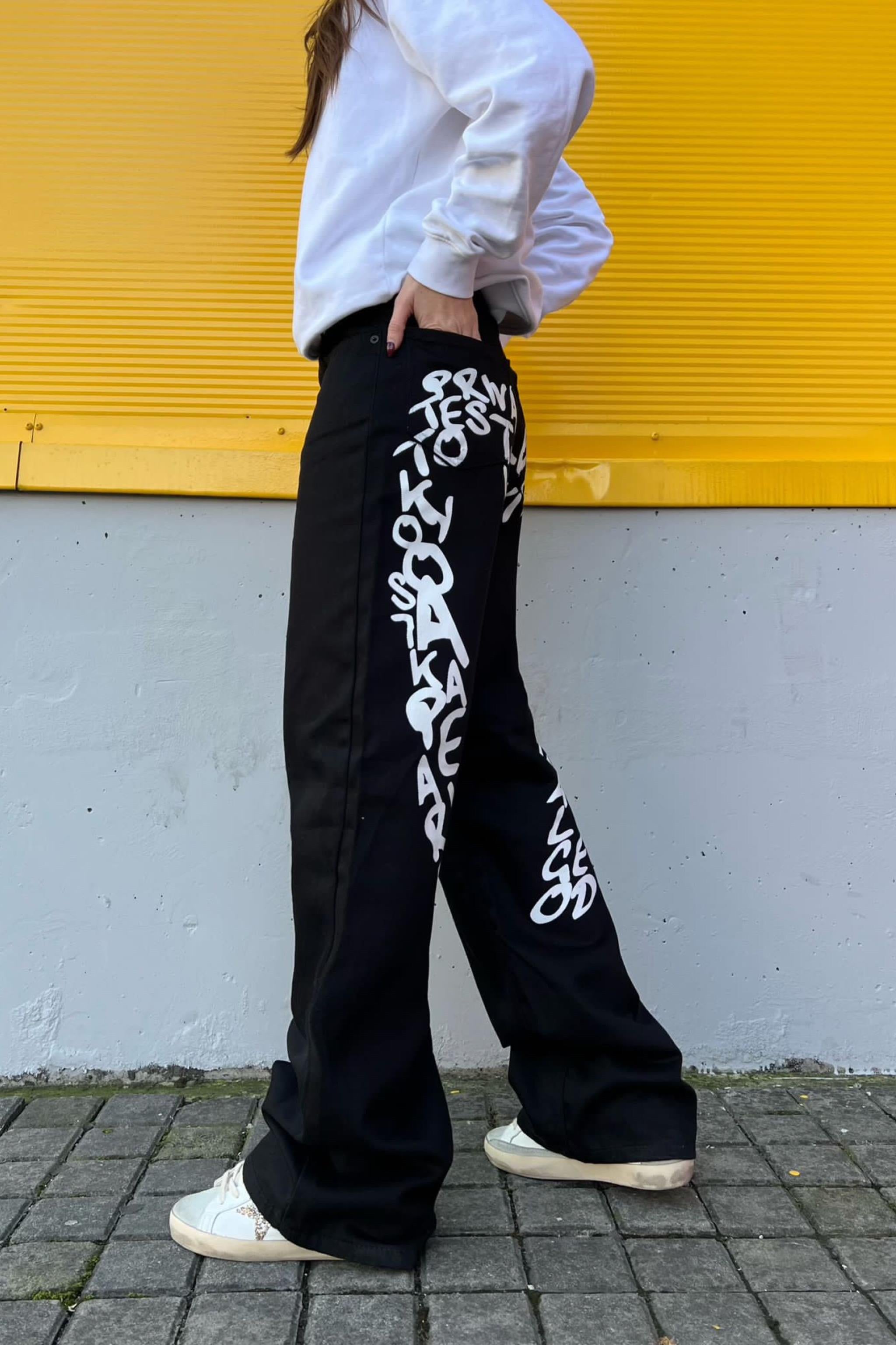 Y2K Newstyle Black Pantolon