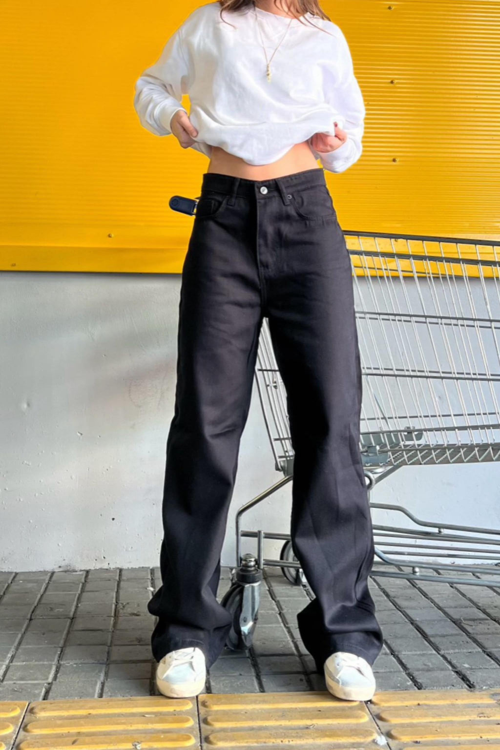 Y2K Newstyle Black Pantolon