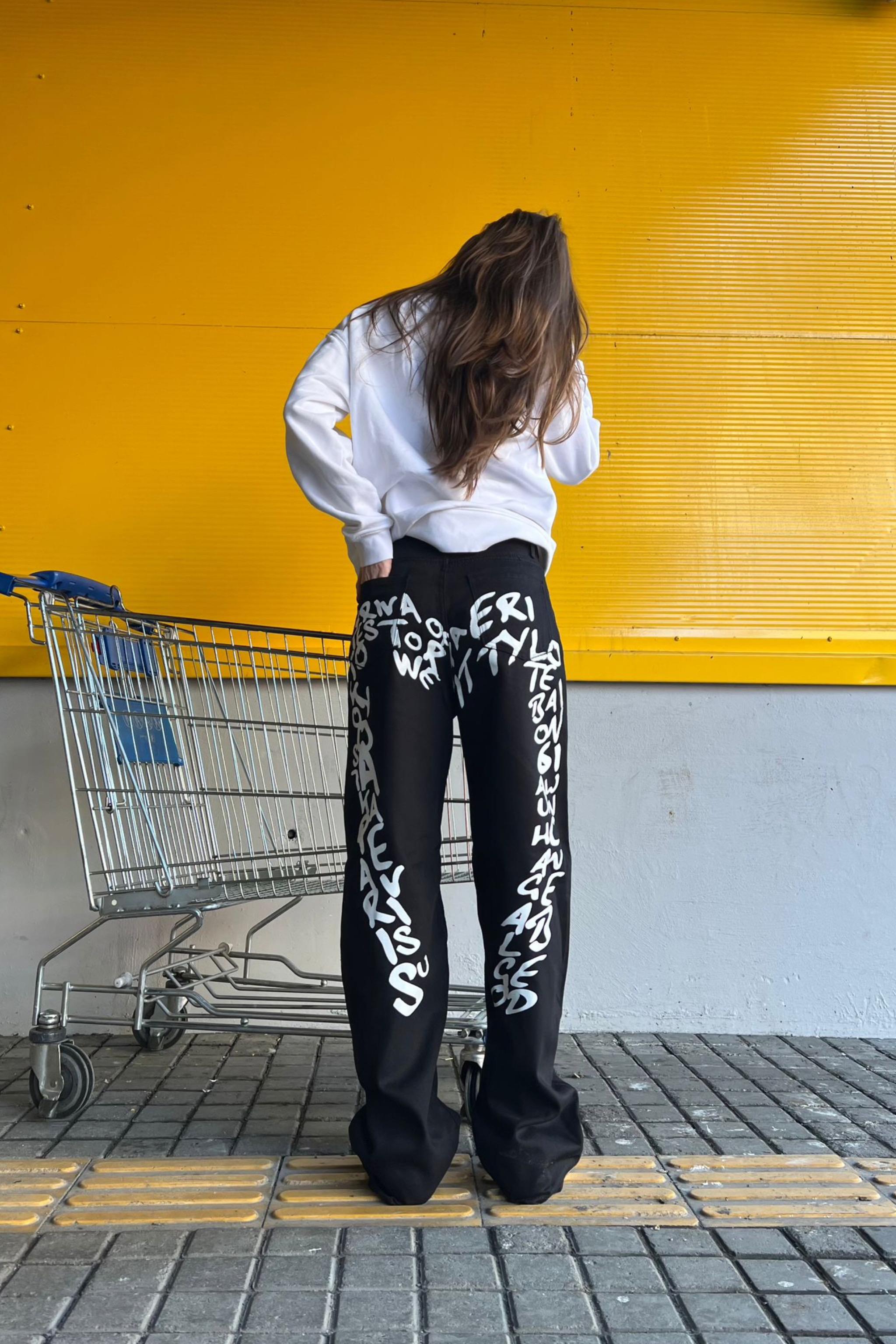 Y2K Newstyle Black Pantolon