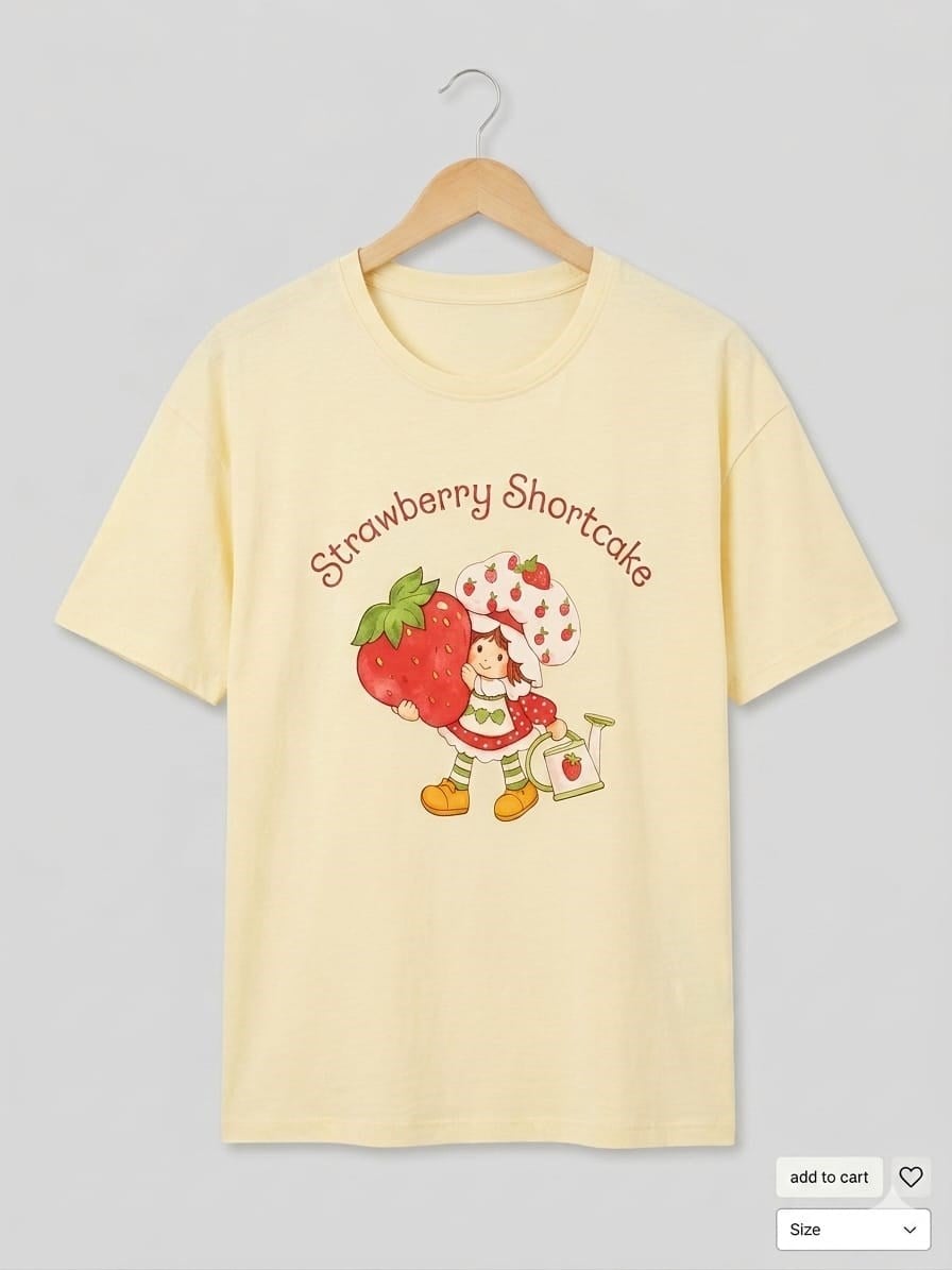 Yellow Strawberry Oversize T-shirt