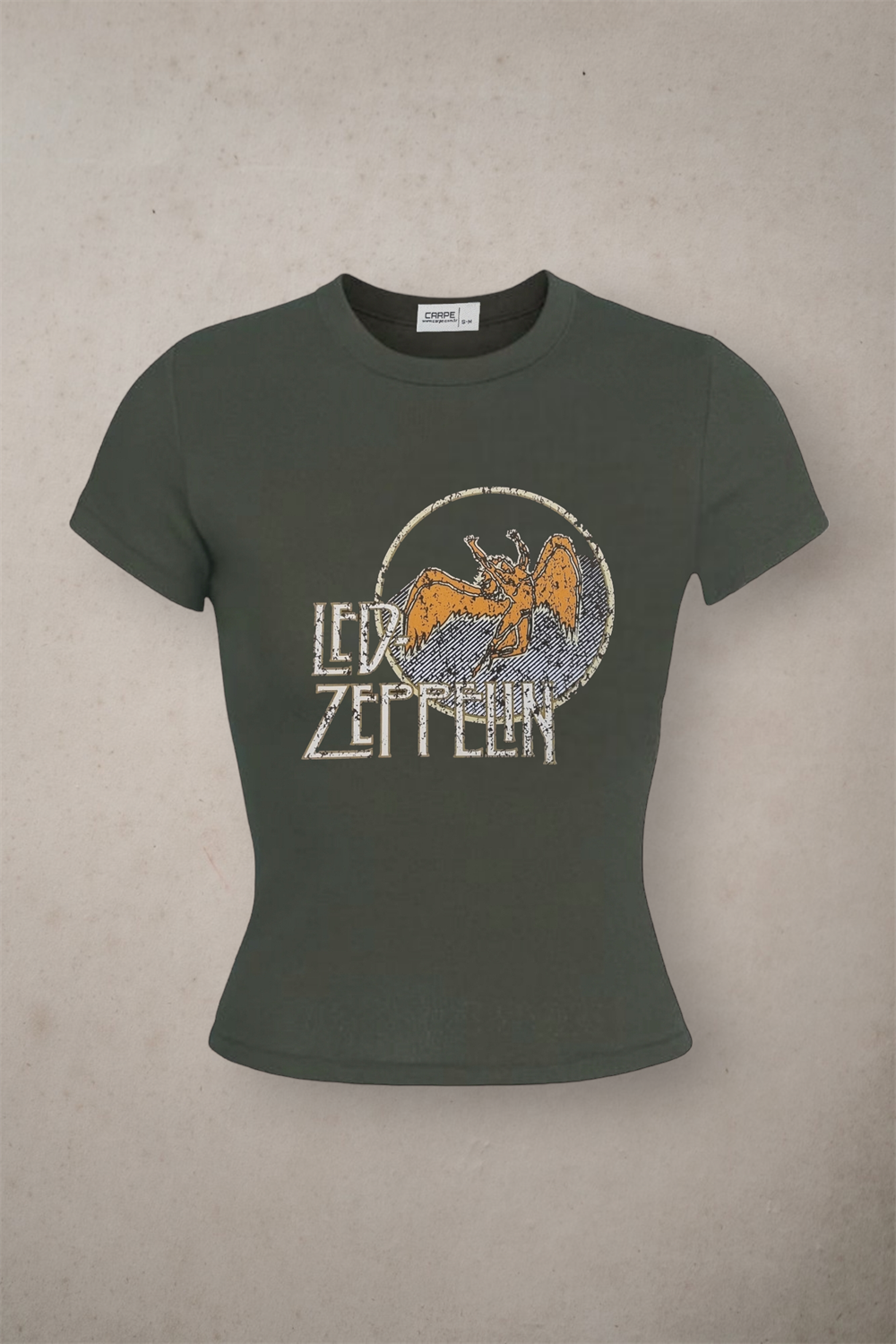 Yeşil Led Zeppelin Tam Boy Bluz