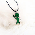 Yeşil Peace Alien Kolye