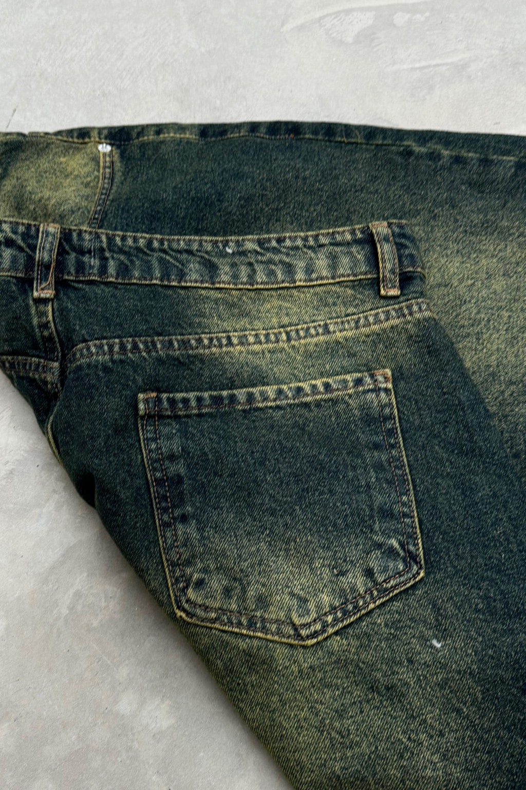 Yeşil Yıkamalı Big Size Pantolon