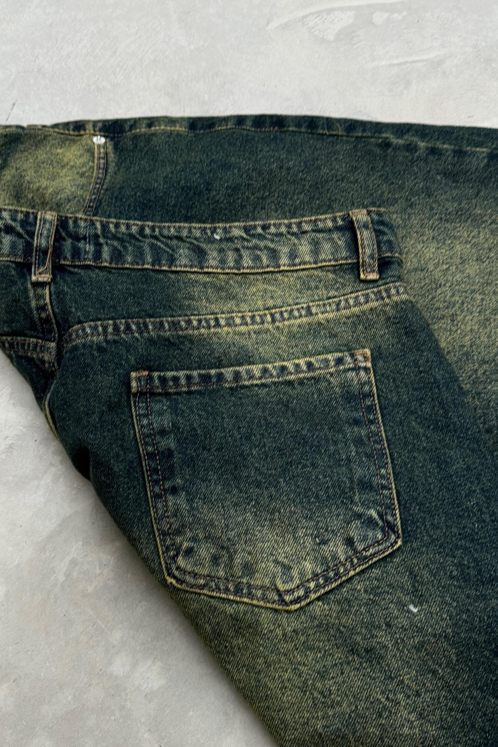 Yeşil Yıkamalı Big Size Pantolon
