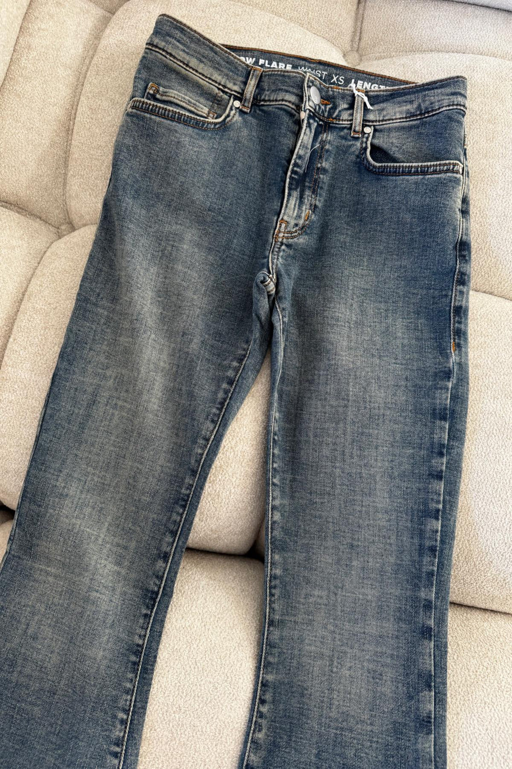 Yıkamalı Flare Pantolon