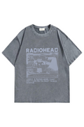 Yıkamalı Radıohead Oversize T-shirt