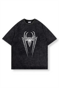 Yıkamalı Spider Oversize T-shirt
