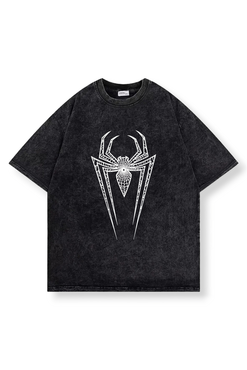 Yıkamalı Spider Oversize T-shirt