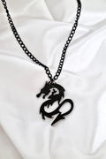 Zincirli Dragon Kolye Siyah
