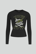 Zombie Kitty Uzun Kol Tam Boy Bluz